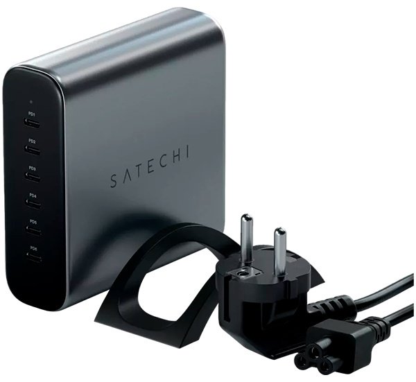 Зарядное устройство Satechi Satechi 200W USB-C 6-Port PD GaN Charger - EU (ST-C200GM-EU) USB Type-C серый