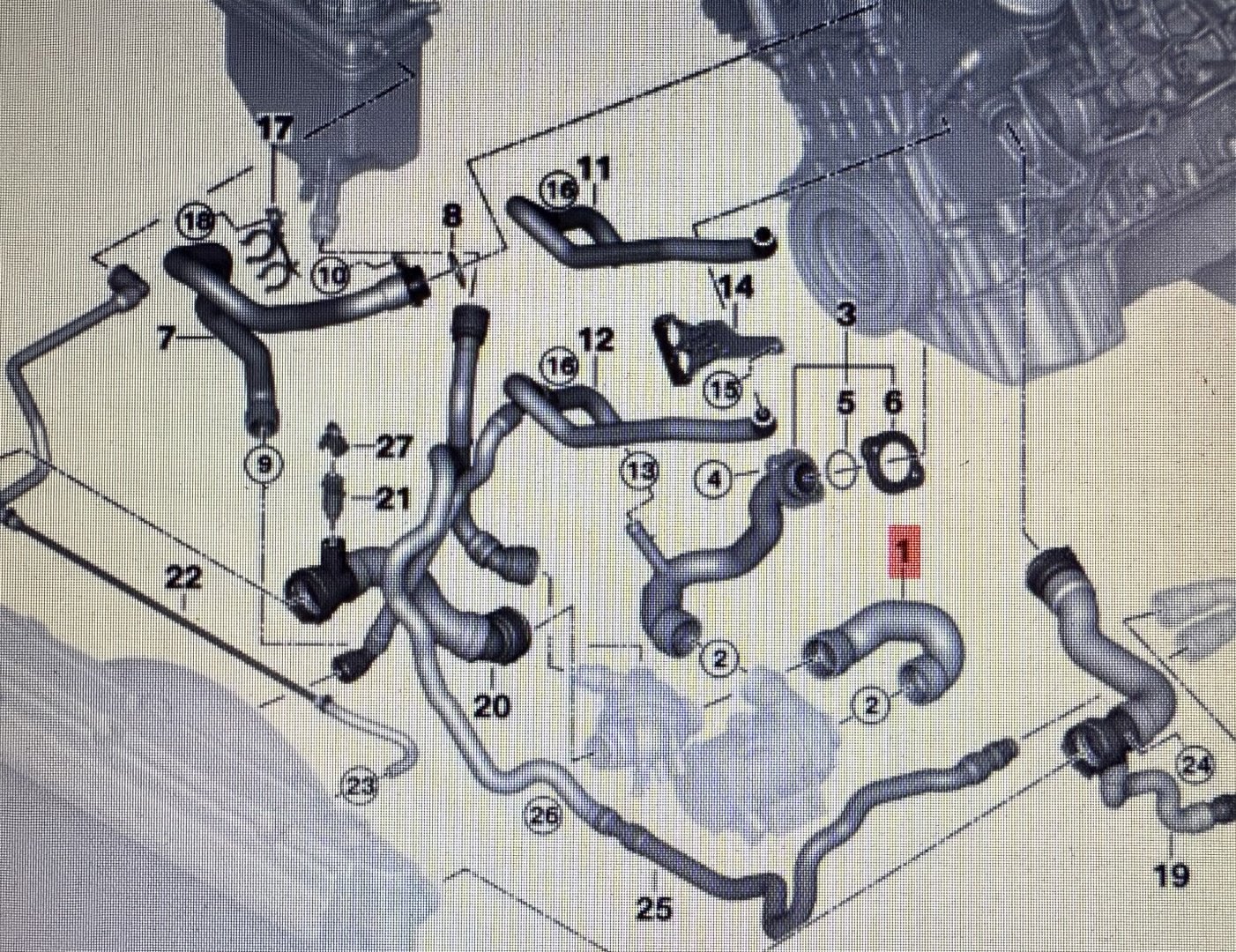 Gates патрубок системы охлаждения 02-1665 купить,5749