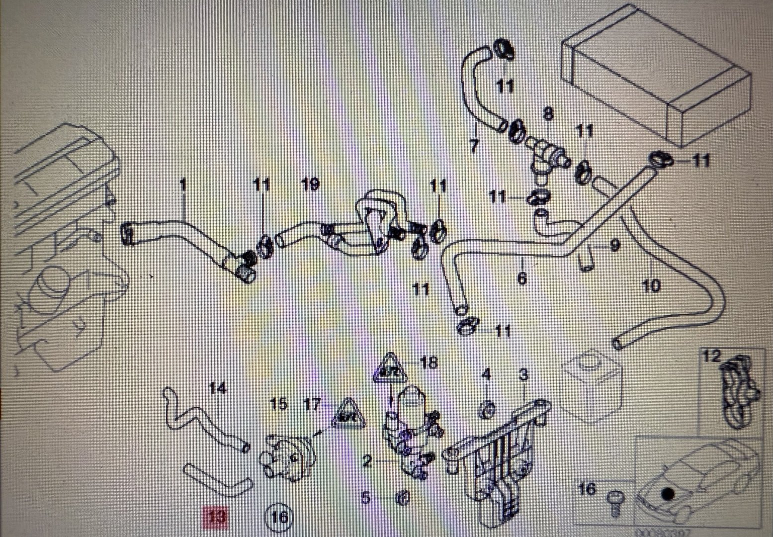 Gates патрубок системы охлаждения 02-1751 купить,16460
