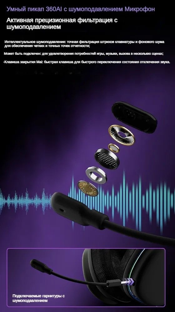 Наушники AULA g7 pro розовый купить,NaN