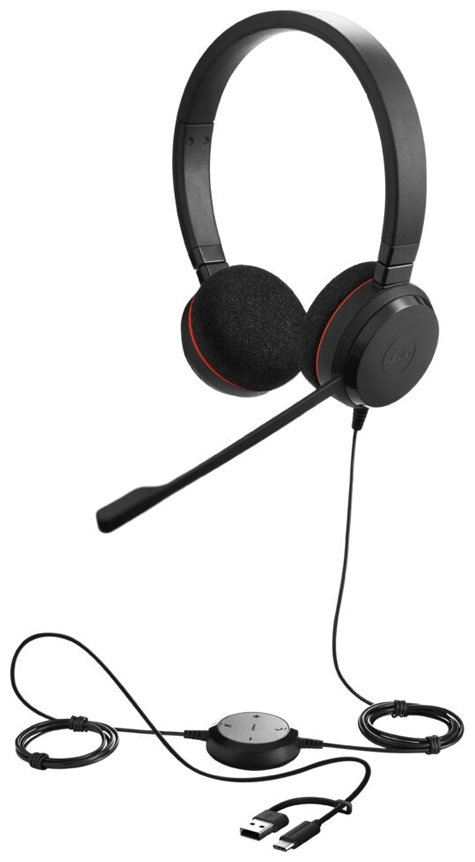 Наушники Jabra Evolve 20 MS Stereo USB-C/A, 4999-823-169 черный