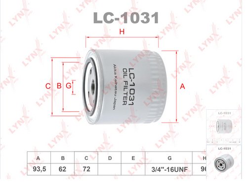 LYNXauto масляный фильтр LC-1031 купить,2389