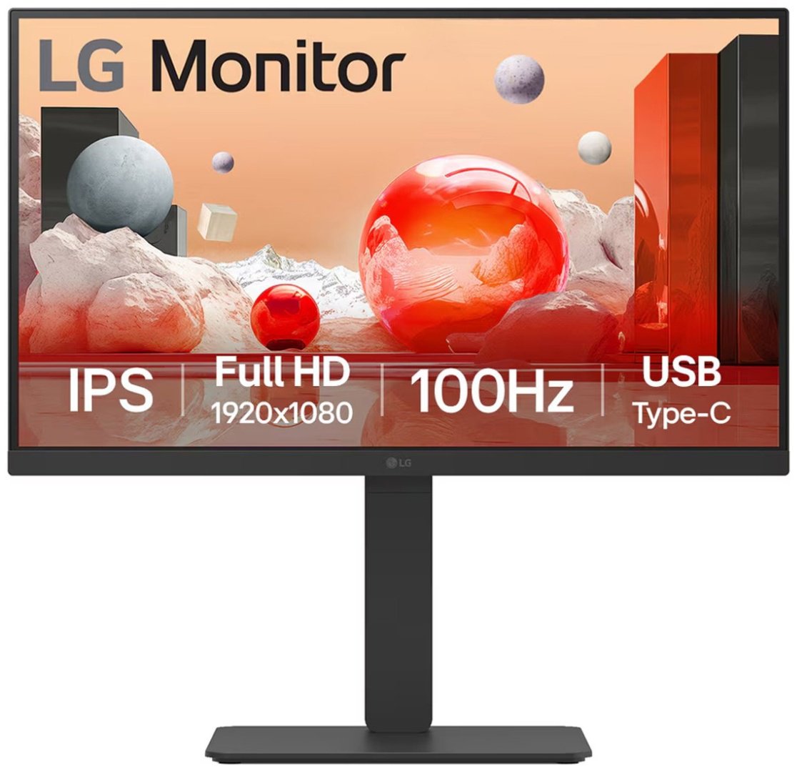 Монитор 23.8" LG 24BA650-B черный