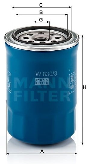 MANN-FILTER масляный фильтр W830/3 купить,13880