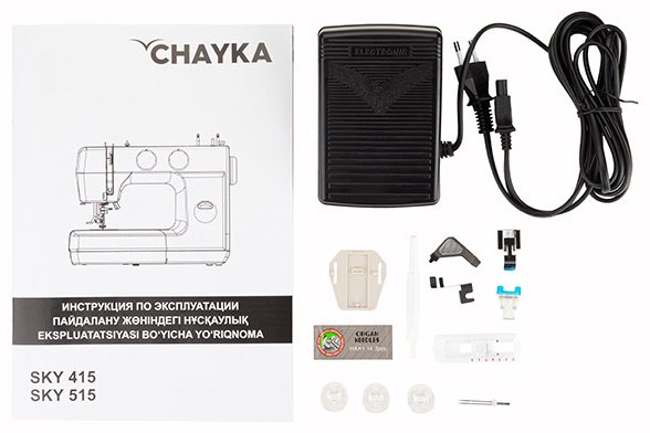 Швейная машина CHAYKA SKY 515 белый, голубой купить,76500