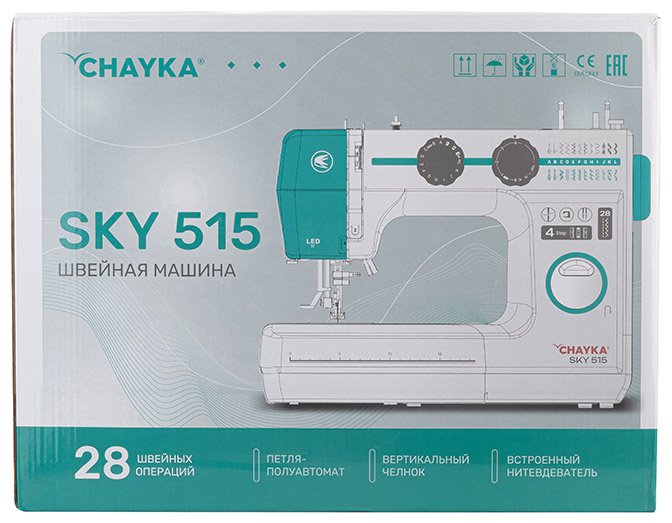 Швейная машина CHAYKA SKY 515 белый, голубой купить,76500