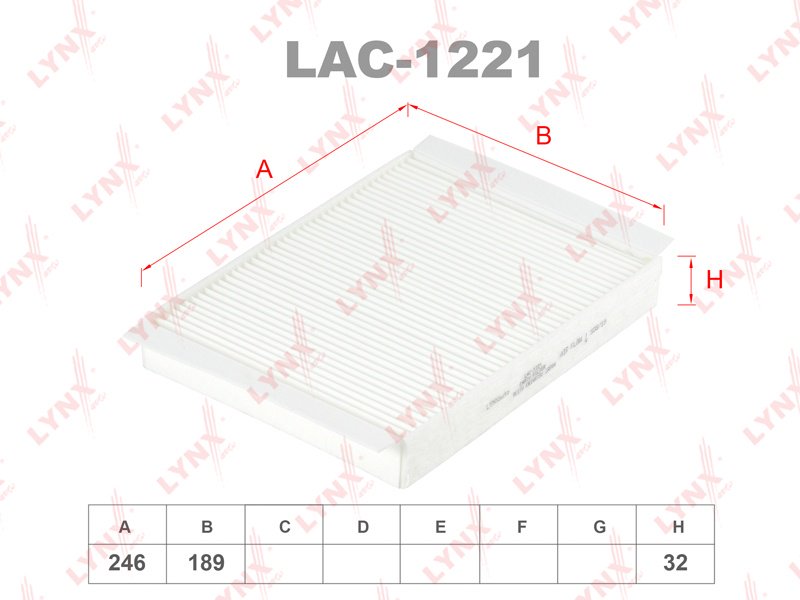 LYNXauto салонный фильтр LAC1221 купить,3724