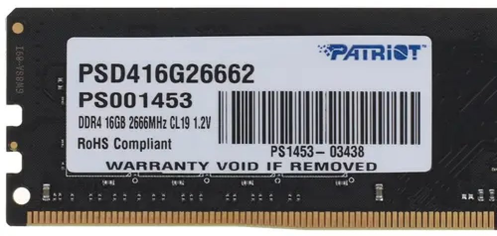 Оперативная память Patriot PSD416G26662 16 Гб купить,NaN