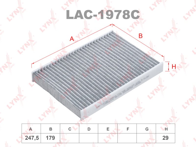 LYNXauto салонный фильтр LAC1978C купить,6309