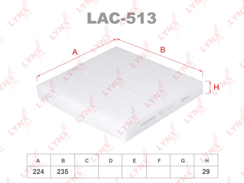 LYNXauto салонный фильтр LAC513 купить,3715