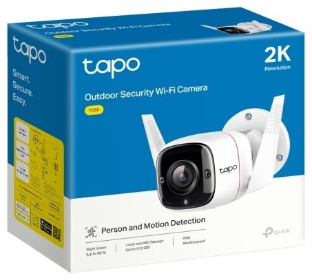 TP-LINK камера видеонаблюдения Tapo TC65, 3MP, расширение 2304x1296 купить,21990