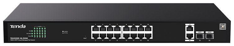 Коммутатор Tenda TEG2220P-16-250W