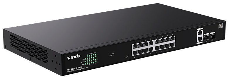 Коммутатор Tenda TEG2220P-16-250W