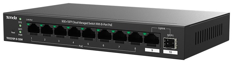 Коммутатор Tenda TEG2210P-8-120W