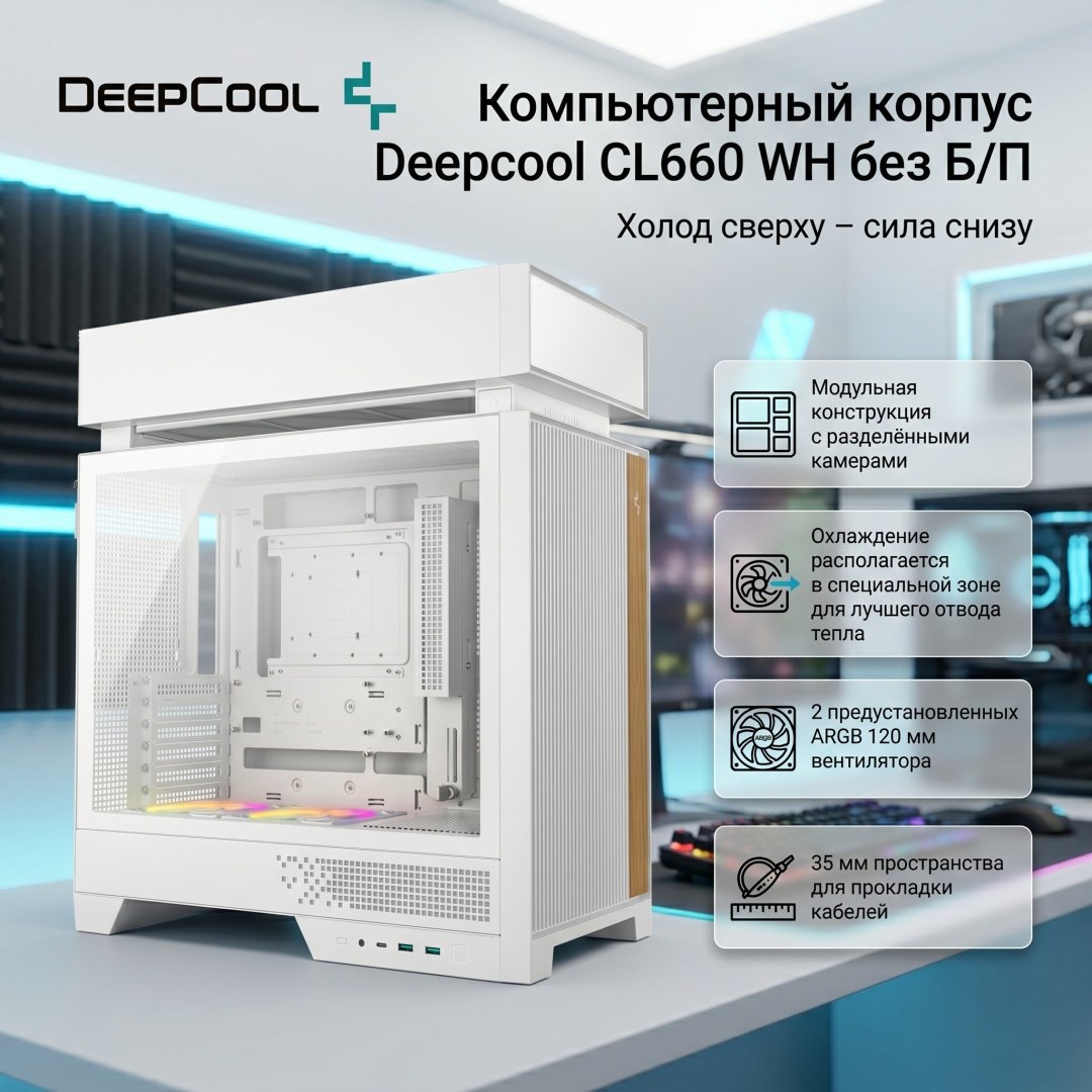 Корпус Deepcool CL660 белый