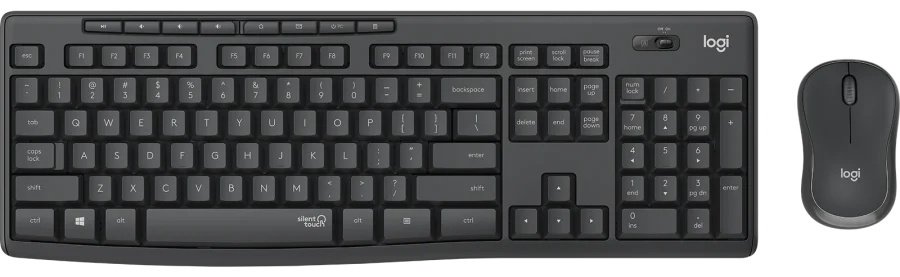 Клавиатура Logitech Silent Wireless Combo MK295 черный + мышь купить,19690