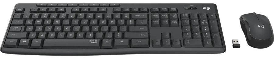 Клавиатура Logitech Silent Wireless Combo MK295 черный + мышь купить,19690