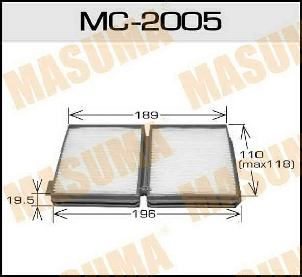 MASUMA салонный фильтр MC2005