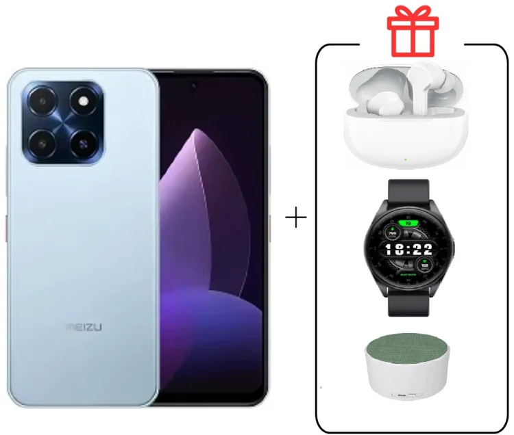 Смартфон Meizu MBLU 22 4/128GB синий + подарок купить,NaN