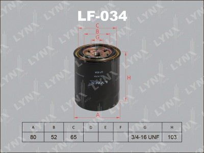 LYNXauto топливный фильтр LF-034 купить,3819