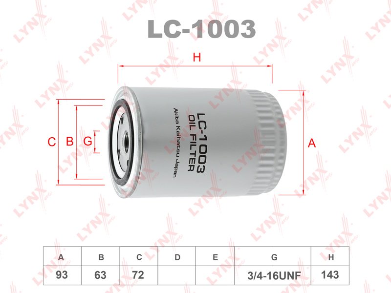 LYNXauto масляный фильтр LC-1003 купить,4495