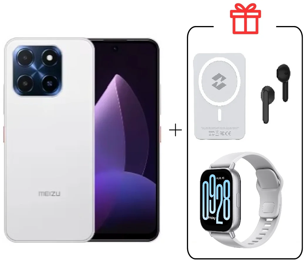 Смартфон Meizu MBLU 22 3/64GB белый + подарок купить,NaN