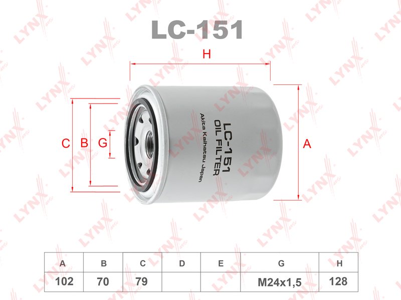 LYNXauto масляный фильтр LC151 купить,7272