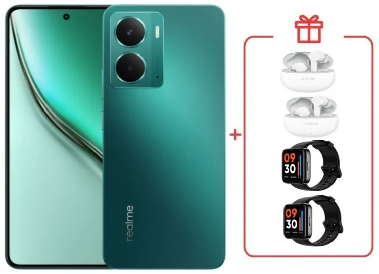 Смартфон Realme P3 8 ГБ/256 ГБ зеленый + подарок купить,NaN