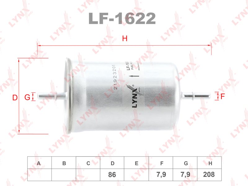 LYNXauto топливный фильтр LF1622 купить,9699