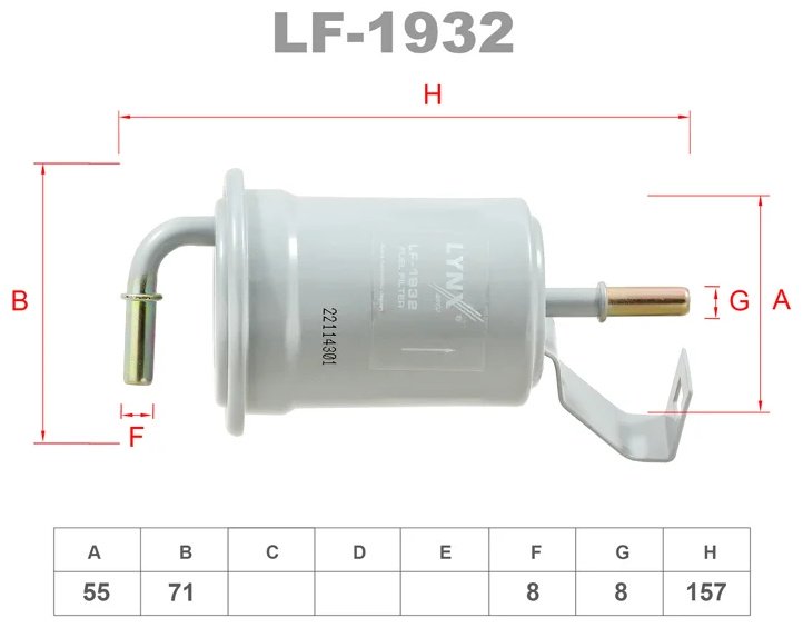 LYNXauto топливный фильтр LF1932 купить,9228