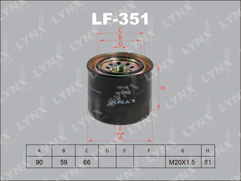LYNXauto топливный фильтр LF351 купить,3426