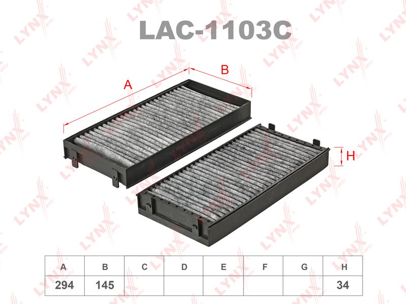 LYNXauto салонный фильтр LAC1103C купить,14860
