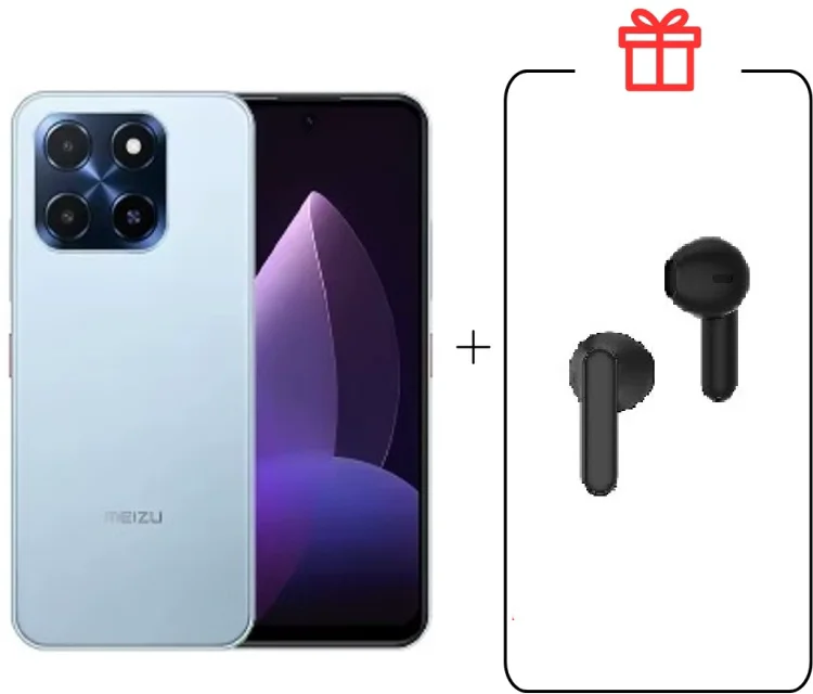 Смартфон Meizu MBLU 22 4/128GB синий + подарок купить,NaN