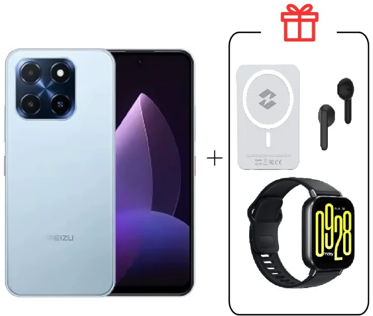 Смартфон Meizu MBLU 22 4/128GB синий + подарок купить,NaN