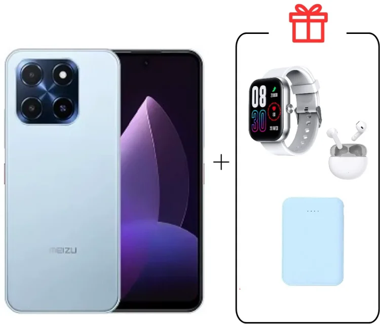 Смартфон Meizu MBLU 22 4/128GB синий + подарок купить,NaN