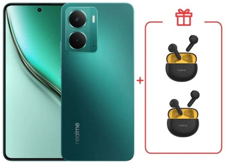 Смартфон Realme P3 8 ГБ/256 ГБ зеленый + подарок купить,NaN
