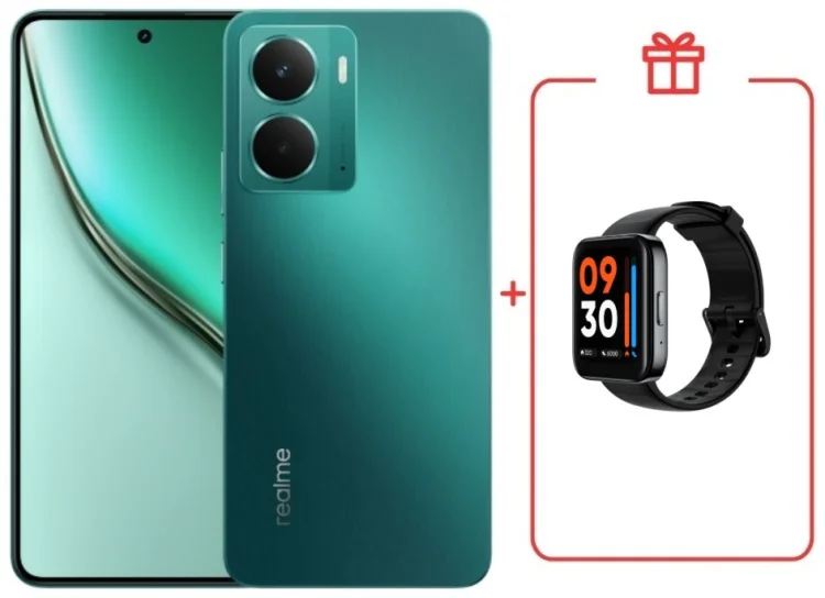 Смартфон Realme P3 8 ГБ/256 ГБ зеленый + подарок купить,NaN
