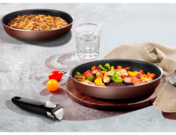 Tefal набор сковородок Ingenio RED 5 3 предмета 22/26 см 04217810 3 в 1