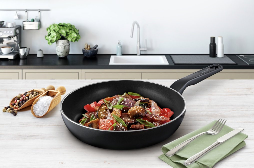 Сковорода Tefal Ultra+ 28 см с антипригарным покрытием, алюминий купить,NaN