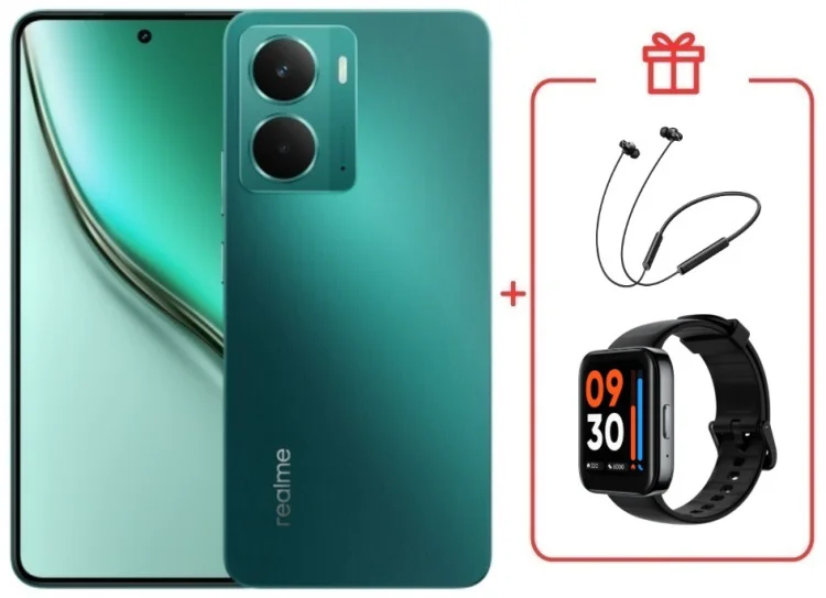 Смартфон Realme P3 8 ГБ/256 ГБ зеленый + подарок купить,NaN