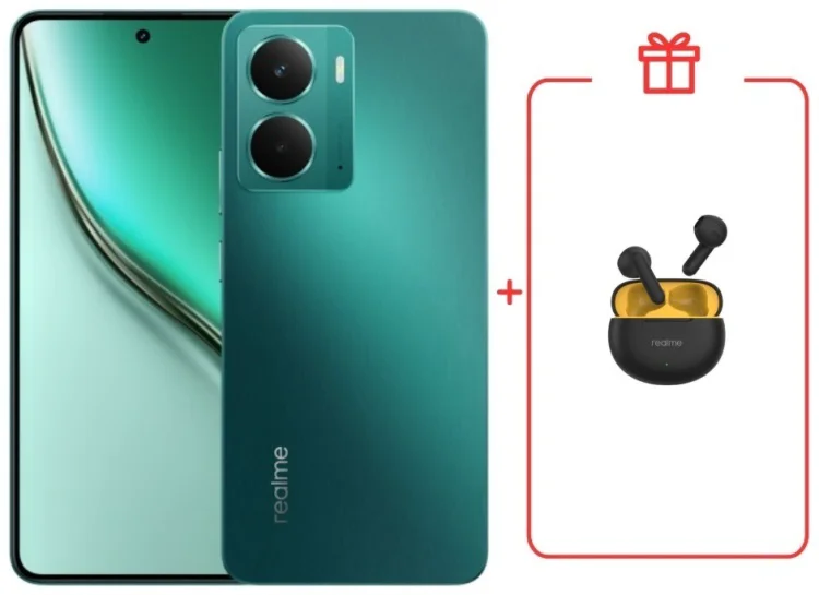 Смартфон Realme P3 8 ГБ/256 ГБ зеленый + подарок купить,NaN