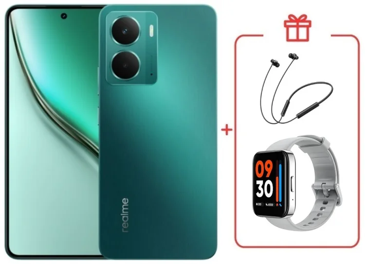 Смартфон Realme P3 8 ГБ/256 ГБ зеленый + подарок купить,NaN