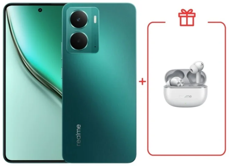 Смартфон Realme P3 8 ГБ/256 ГБ зеленый + подарок купить,NaN