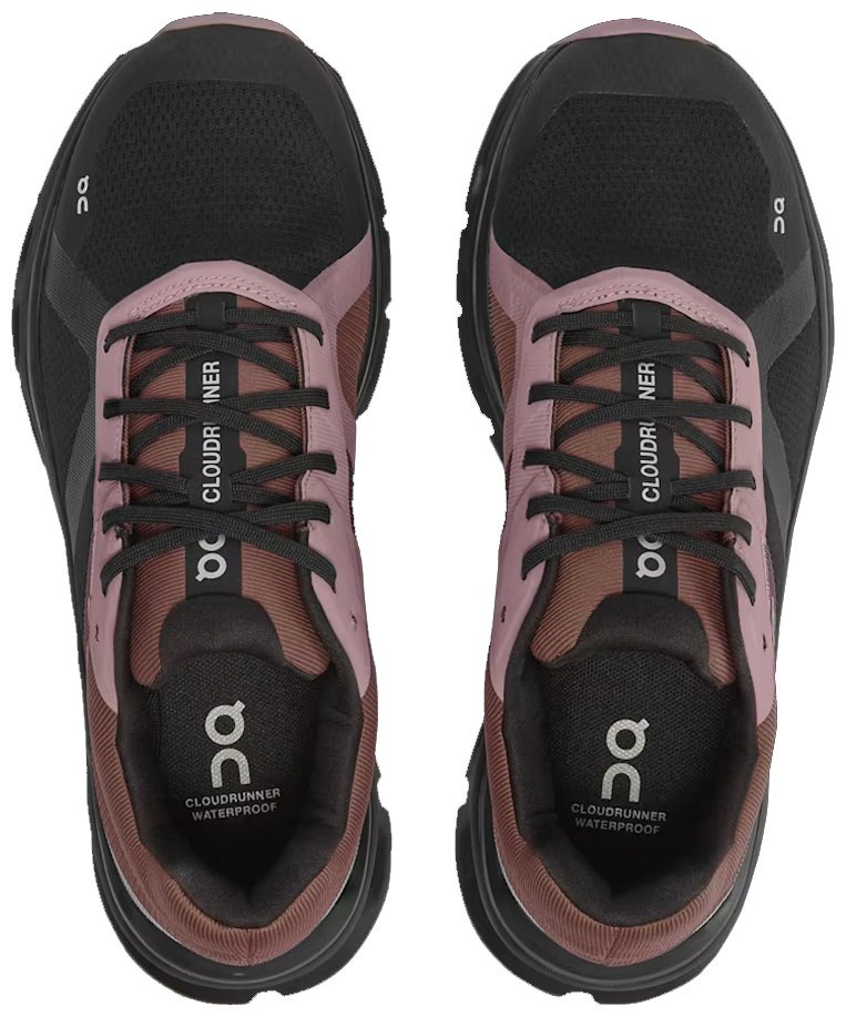 Кроссовки ON Cloudrunner Waterproof 1 бордовый, черный купить,NaN