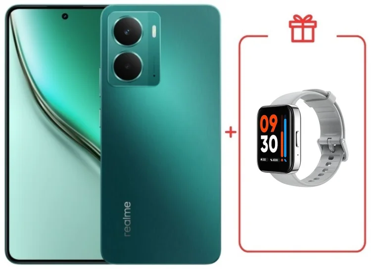 Смартфон Realme P3 8 ГБ/256 ГБ зеленый + подарок купить,NaN
