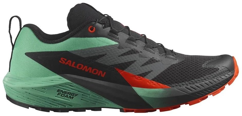 Кроссовки Salomon Sense ride 5 зеленый, черный купить,NaN
