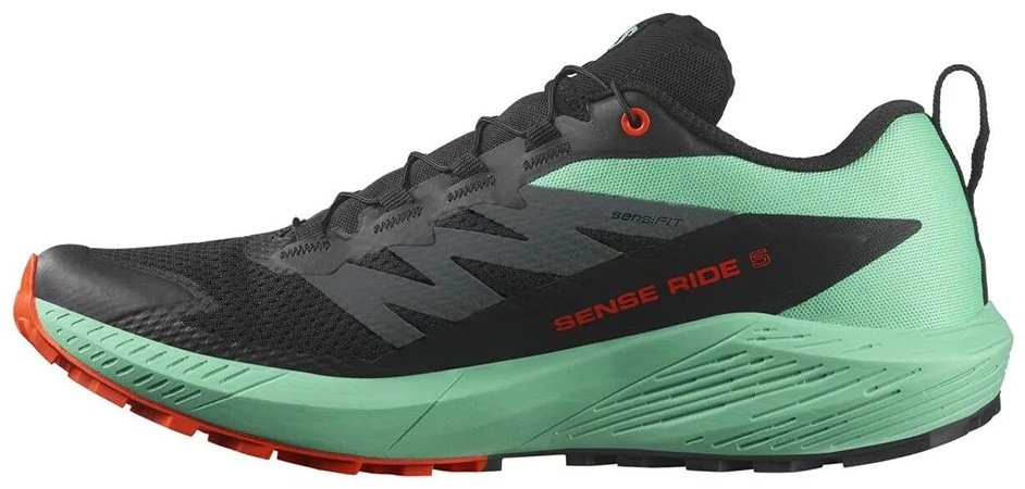 Кроссовки Salomon Sense ride 5 зеленый, черный купить,NaN