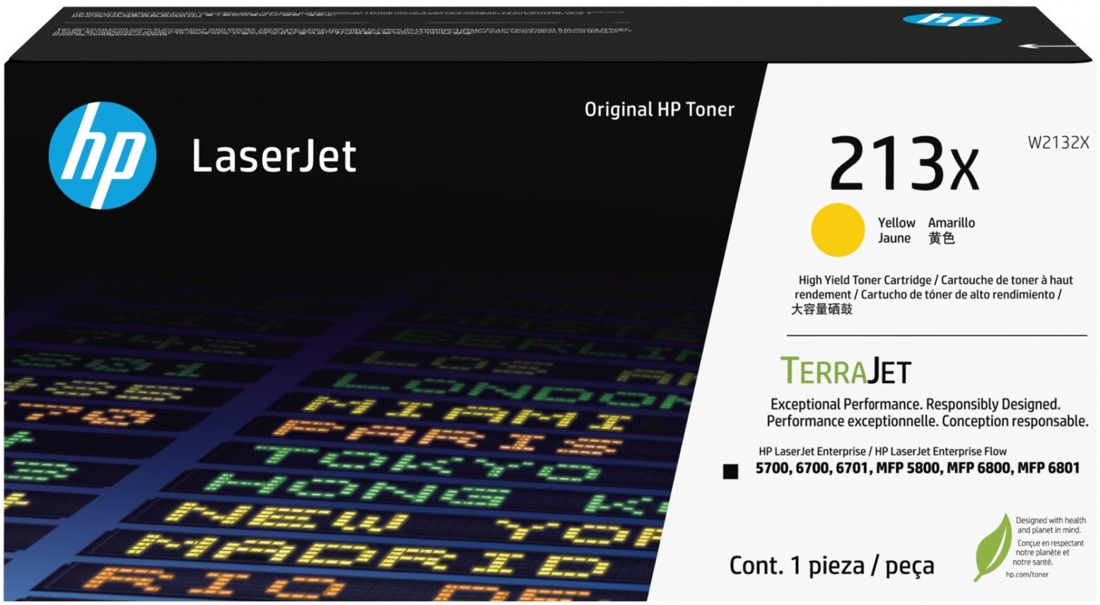 Картриджи HP W2132X желтый (yellow)