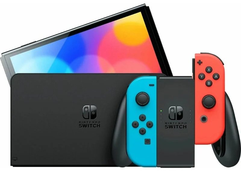Игровая приставка Nintendo Switch OLED красный-синий купить,NaN