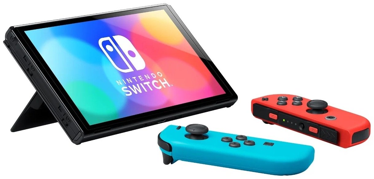 Игровая приставка Nintendo Switch OLED красный-синий купить,NaN